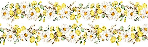 Guest Ruyunlai Tapetenbordüre selbstklebend Gelbes Nachtlicht 2St 20x50cm zum Aufkleben für Wohnzimmer Küche Badezimmer Abnehmbare Wasserdicht Bodenleiste PVC Dekorative Bordüre