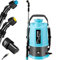 BAKAJI Spruzzatore a batteria da Giardino con Accessori, Nebulizzatore a pressione con Tracolla Antifatica, Pompa Ultra Leggera Irrigazione e Cura Piante, Ideale Acqua e Antiparassitario (5 Litri)