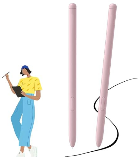 Lot de 2 stylos de Remplacement pour Samsung Galaxy Tab S6 Lite (EJ-PP610) - pour Galaxy Tab S6 Lite - Chiffon Rose