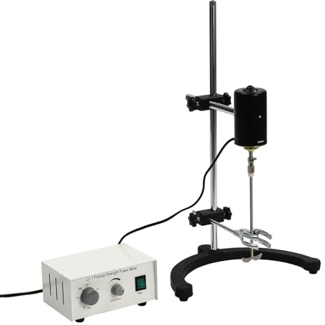 TaNeHaKi Elektrisches RüHrwerk,100w Automatisches Mechanisches RüHrwerk,Mischer üBerkopfrüHrer Mit Feste Klemmen FüR Biologie,Kosmetik