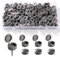 YIXISI 100 Piezas Tapa de Tornillo de Plástico, Tapas Cubierta de Tornillo con Bisagras para Tornillos de Número 6 y 8, para Armarios de Muebles, Gris