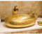 DDNGEJ Waschbecken, Aufsatzwaschbecken Oval Porzellan Klassische Malerei Kunst Aufsatzwaschbecken Keramik Waschbecken Porzellanwaschbecken-D