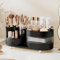 FIKAXTOY Um 360 Grad drehbarer Make-up-Organizer für Schminktisch, 3 Ebenen, Kosmetik-Organizer mit Make-up-Pinselhalter, großer drehbarer Make-up-Kosmetik-Hautpflege-Organizer für Kosmetik,