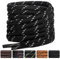 SUBAUM 2 Paar Rund Schnürsenkel für Stiefel,Ersatz Schuhbänder Arbeitsschuhe Reißfest,4.5mm Dick Boot Shoelace für Trekking-Wanderschuhe,Sicherheitssshuhe,Outdoorschuhe(Schwarz/Weiß-150cm)