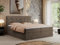 MKS MEBLE Boxspringbett 120x200 mit Bettkasten und Matratze H4, Polsterbett 120x200 mit Bettkasten, Bett 120x200 mit Stauraum und Topper - Centos - Braun Velvet