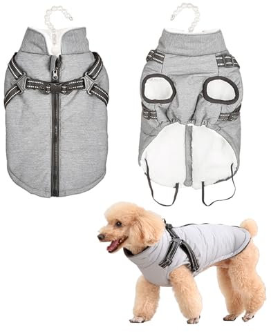 Winter Hundemantel: Hundejacke wasserdichte Fleece Warm Reflektierende Winterjacke Warme Weste für Kleine Mittlere Große Hunde Hundekleidung Outdoor Hunter Weste