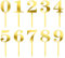 Giantree 0-9 Cake Topper, 10 PCS Happy Birthday Cake Toppers, Shiny Gold Acrylic Numbers for Birthday Party Wedding Anniversary (10)