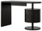 Vicco Schminktisch Lara, Schwarz Hochglanz, 120 cm mit 2 Schubladen