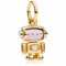 MSPOVOF Golden Cute Spinnable Face Charms Bead für Armbänder und Halsketten 925 Sterling Silber für Halloween Geburtstag Weihnachten Mutter Frauen Schmuck Geschenk