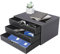 Susoso 3-Tier Schreibtisch-Organisator, File Storage Organizer Rechteckig Schubladenbox Tragfähigkeit 10-20kg für Wohnungen 33x25x18cm Schwarz