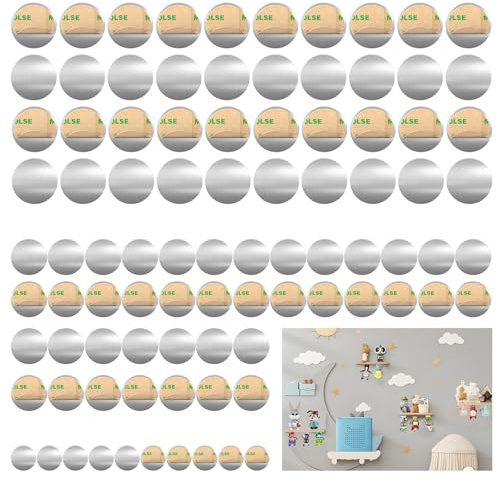 100 Stück Metallplättchen Selbstklebend für Tonie Set in 3 Größen (20x15mm, 40x20mm, 40x30mm), Starke Magnetkraft für sicheren Halt, ideal zur Kinderzimmer-Deko（0.4mm Dicke）