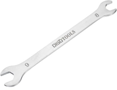 QUARKZMAN Clé Plate Clé À Douille Fine 8mm x 9mm Métrique Sablée Revêtue En Acier Inoxydable 3cr13, Double Extrémité Fine Pour Entretien Ménager Et Réparations Générales