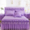 Prinzessinnen-Bettwäsche-Set für Mädchen, violett, Tagesdecke und Bettlaken-Set, King/Queen-Size-Bett, 150 x 200 cm