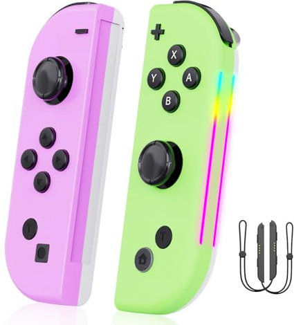 Générique Manette Switch sans fil, Wireless Manettes de Switch Controller Compatible avec Switch/OLED/Lite, avec Fonction Turbo/Gyroscope 6 Axes/Vibration/Réveil