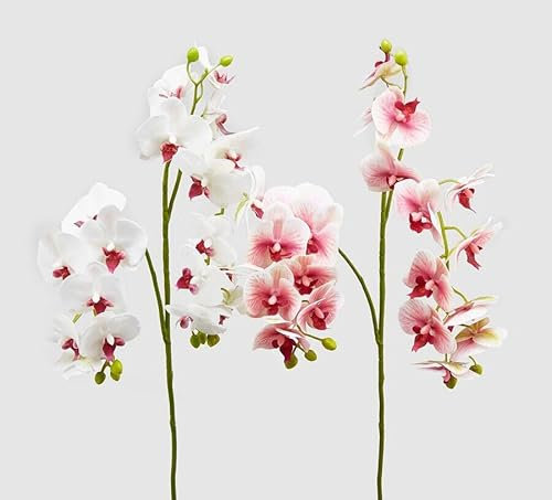 EDG Enzo De Gasperi Enzo De Gasperi Orchidea Phalaenopsis Chic Ramo x4 Ass. Artificiale H 90 Cm White Pink 1 Pz
