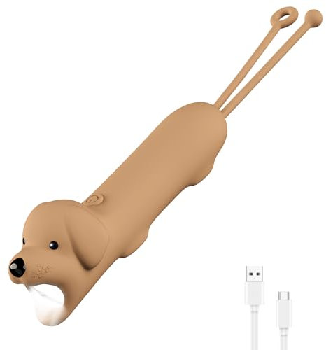LOVERUIS Aufladbar Taschenlampe Kinder Silizium, Dimmbar Kindertaschenlampe, Stroboskop-Taschenlampe, Wiederaufladbare Geschenk für Kinder ab 3 Jahren (Torch Dog)