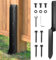 Heavy Duty Fence Post Repair Kit, Steel Fence Post Anchor Ground Spike,Fence Post Support Stake for Repairing Damaged Fence Gate Posts Sign Posts or Mailbox