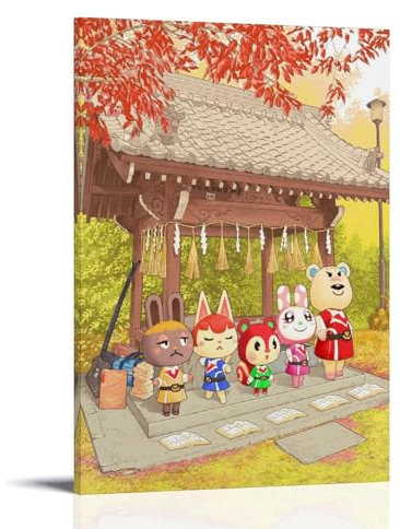 Animal Crossing Friends Club Exquisite Game Poster Poster Dekorative Malerei Leinwand Wandkunst Wohnzimmer Poster Schlafzimmer Malerei 16x24inch(40x60cm)