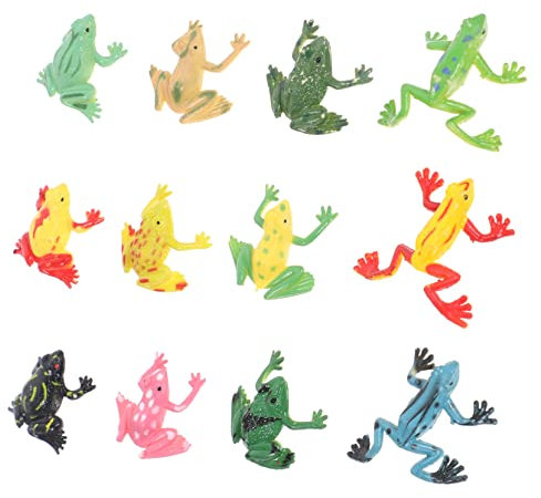 ZUNOXAZ 12piezas Juguete Modelo De Rana Ranas De Juguete Realistas Figuras Infantiles De Plástico para Decoración De Interiores