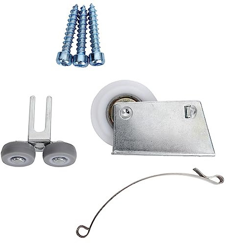 Mipcase 4ensembles Jeu De Galets De Porte Coulissante Roulement à Billes Réglables Hauteur Matériaux Robustes Pour Armoires Et Penderies Ouverture Silencieuse