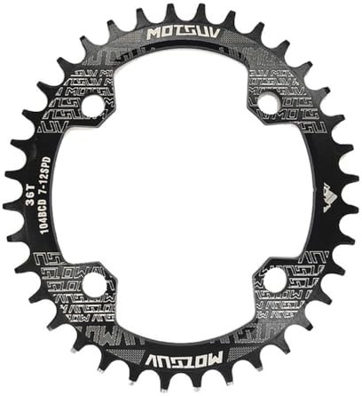 Platos Para Bicicletas Plato de bicicleta de montaña ovalado 104BCD, ancho estrecho, for bicicleta de montaña, 32T, 34T, 36T, 38T, bielas, piezas de placa de un solo diente, 104 BCD Plato Ovalado 32 M