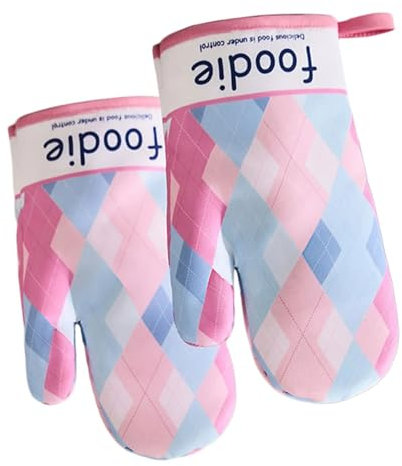 1 par de guantes de cocina gruesos con aislamiento térmico para hornear, guantes de horno para cocinar, hornear, protección de alta temperatura