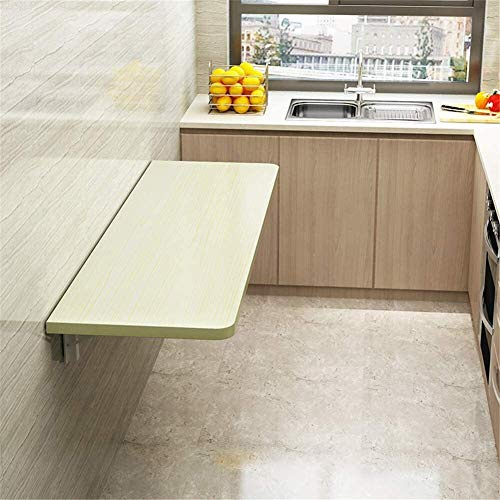 Schweberegale Ausklappbare Wandhalterung Out Convertible Desk Space Saver Folding Werkbank, MDF, Gastronomie Küchentisch Umweltfreundliche Möbel Klappwandregal for kleine Räume(Blanc,100*40*2.5cm)
