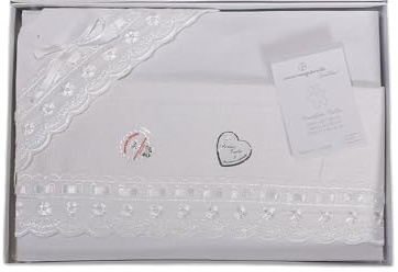 ADF Lenzuolo culla Neonato 100% Cotone Made in Italy – Set 3 Pezzi con Lenzuolo Sopra, Sotto e Federe – Biancheria Culla e Lettino 90x120 cm