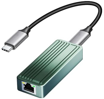Buacoz USB C to Ethernet Adapter, USB 3.2 Type-C to RJ45 10Gigabit Ethernet LAN Network Adapter, 10Gbps Wired Network Converter Compatible with MacBook, iPad, Laptop, PS4, PS5