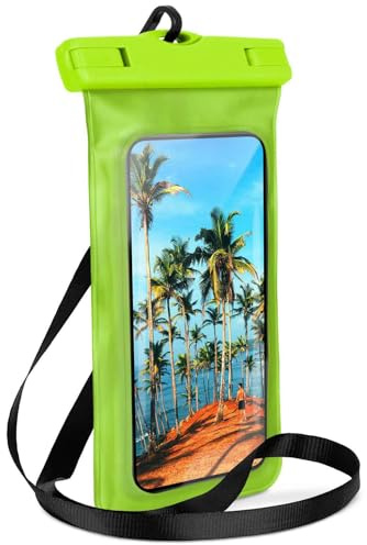 ONEFLOW Beach Bag für Huawei Mate 80 Pro wasserdichte Hülle mit Touch und Kamera Fenster, Unterwasser Handyhülle zum Reisen, Schwimmen mit Armband und Band zum Umhängen, Grün