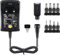goobay 53997 Universal Netzteil 3V - 12V max 18 W Netzgerät mit 1x USB-Adapter 2x Klinkenstecker & 6x DC-Stecker 1500mA Steckernetzteil Schwarz