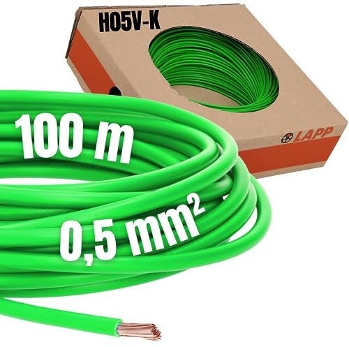Lapp 4510121 - Cable de cableado (1 x 0,50 mm², 100 m), color verde