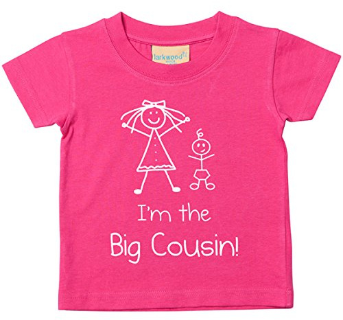 60 Second Makeover Limited Girls I'm The Big Cousin Pink Tshirt Toddler Kids New Baby Tshirt Cousin Gift Niece Gifts Child Tee New Baby Announcement Family Shirt - 18-24 Mths