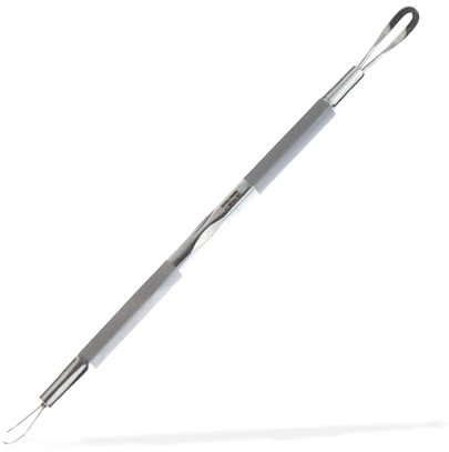 Otto Herder Komedonenquetscher Komedonenheber gegen Mitesserentferner 13cm Bi-Colour mit 2 Schlaufen rostfreier Edelstahl