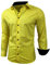 Baxboy R-44 Chemise à manches longues pour homme Coupe ajustée Repassage facile Pour costume et occasions professionnelles, mariage, loisirs - Jaune - XXL
