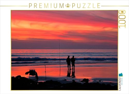 CALVENDO Puzzle Ruhig Werden - Angeln | 1000 Teile Lege-Größe 64 x 48 cm Foto-Puzzle für glückliche Stunden