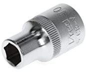 GEDORE red Vaso, Llave de vaso, Accionamiento de 1/2'' 12,5 mm, Hexagonal, 10 mm de ancho, Herramienta, R610001006, Acero