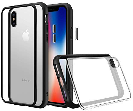 RhinoShield Modulares Case kompatibel mit [iPhone XS] | Mod NX - Anpassbare & stoßdämpfende Schutzhülle im schlanken Design - 3.5 Meter Fallschutz - Schwarz