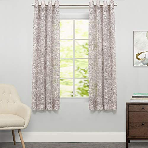 Sweet Home Collection Fenstervorhänge, 160 cm oder 213,4 cm lang, in stilvollen und einzigartigen Mustern und Designs für alle Heimdekorationen, Blau 63 Panel Innenhof Antik