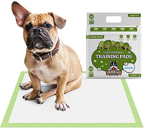Pogi's Dog Training Pads with Sticky Tabs – Eco-Friendly, Odour Blocking & Super Absorbent – 40-Pack (60 × 60 cm)