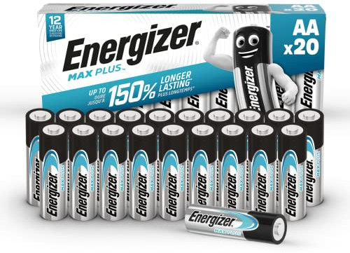 Energizer® Batteria, MAX PLUS™, Alkaline, Mignon, AA, LR6, 1,5 V (20 pezzi), riceverete 1 confezione da 20 pezzi