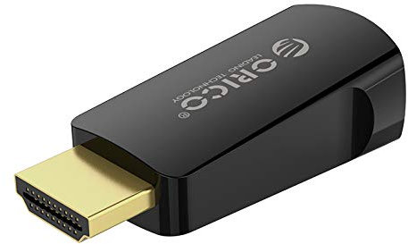 Orico Convertidor de audio y vídeo HDMI a VGA (negro); soporta 1920 x 1080 @ 60 Hz