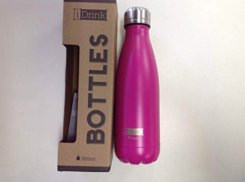 I-Drink - Botella térmica (350 ml, acero inoxidable), color rosa