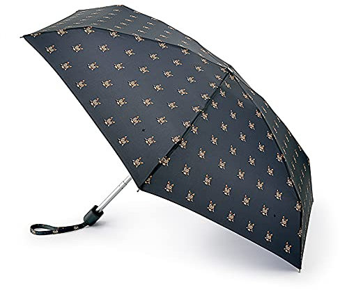 Fulton Winziger Regenschirm, MIAU-Druck, ultrakompakt, leicht, windabweisender Rahmen, Mehrfarbig, M, Kompakt mit MIAU-Aufdruck