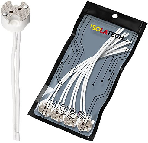 ISOLATECH 4pcs Douille universelle en céramique pour MR16 et GU5.3 culot lampes LED à économie d'énergie (max.250V/2A) Lampes Accueil Eclairage Cuisine Salle de bains résistant à la chaleur