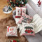 CAROMIO 4er Set Weihnachten kissenbezüge Rot Kissenbezug mit Verstecktem Reißverschluss Weihnachten Kissenhülle für Sofa Wohnzimmer Schlafzimmer Büro Auto Bett 45 x 45 cm
