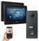 Goliath Hybrid | 2-Draht | Full-HD Video Türsprechanlage | App | 1-Fam | 2 x Full-Touchscreen 7 | Aluminium Unterputz Türstation | + Fingerprint | 180° Ultra-Weitwinkel | AV-BUS-642