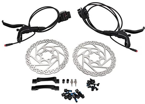 Alomejor Fahrrad Hydraulische Bremse Kit Aluminiumlegierung Bremshebel Öldruck Scheibenbremssättel für Mountainbike Fahrrad