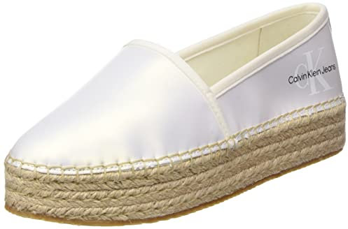 Calvin Klein Jeans Damen Espadrille Flatform Ny Pearl Yw0yw01241 Espadrilles, Beige Creamy White Eggshell, 38 EU