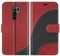 BoxTii Cover per Xiaomi Redmi 9, Custodia in PU Pelle Portafoglio per Xiaomi Redmi 9, Magnetica Cover a Libro con Slot per Schede, Rosso